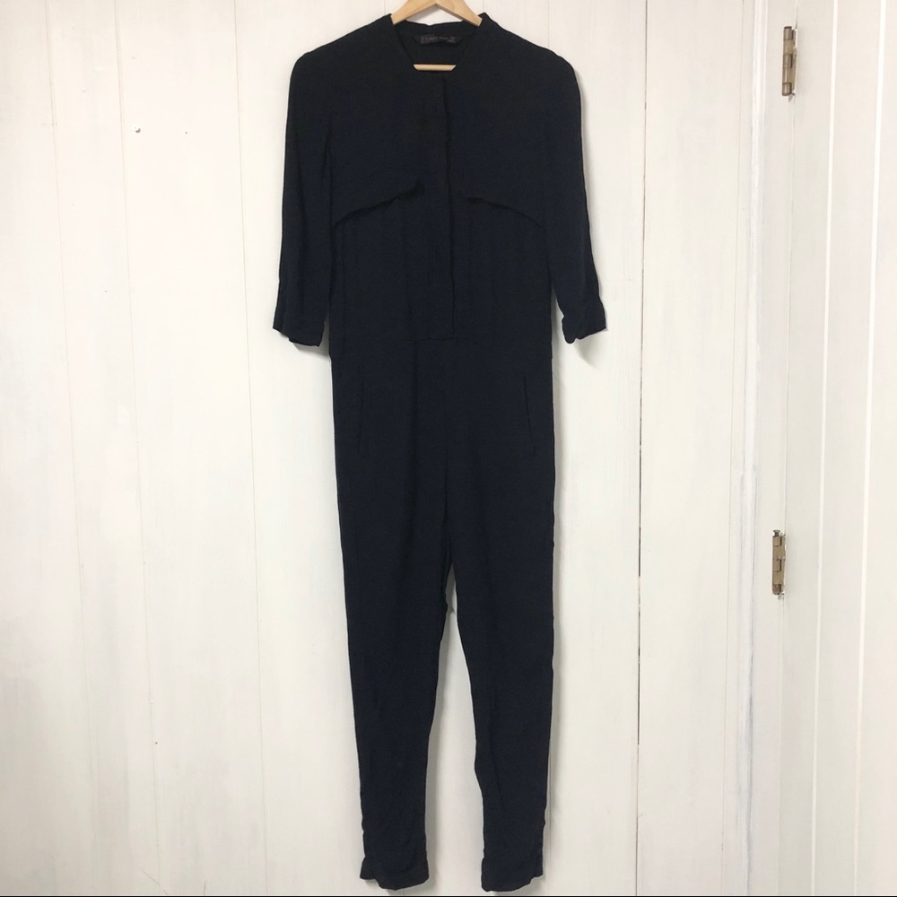 Zara Navy Blue Jumpsuit Size S